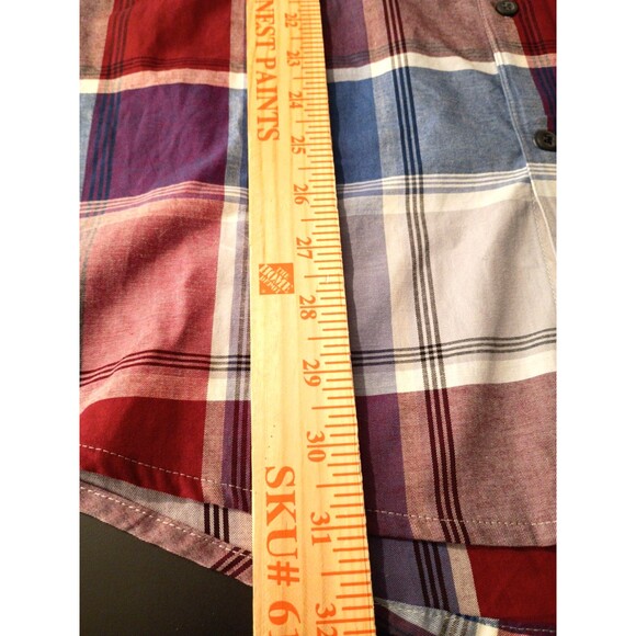 Izod Men's Long Sleeve Button Up Cotton Twill Plaid Shirt Size L Preppy  NWT - Picture 12 of 15